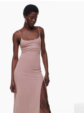 Aritzia Dusty Rose Spaghetti-Strap Maxi Dress